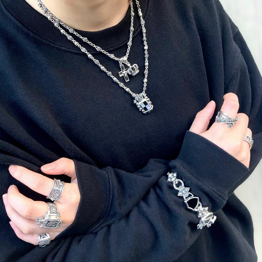 定価3.5万★Justin Davis クラウン・ストーンネックレス ピンク