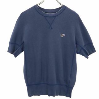 SCYE BASICS - サイベーシックス 日本製 スウェット 半袖 Tシャツ 38 ネイビー SCYE BASICS ロゴ メンズ 【中古】  【230705】