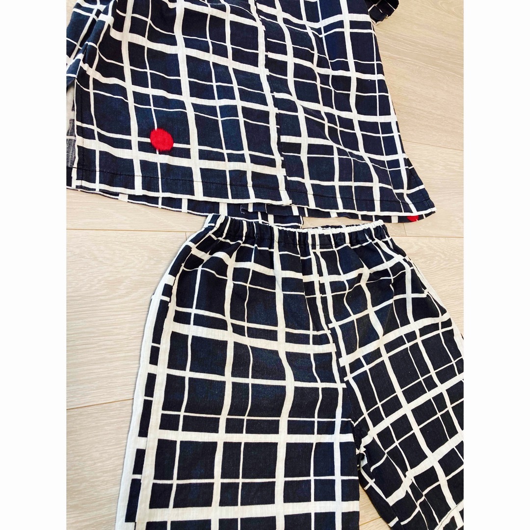 甚平　男の子　130センチ　ネイビー キッズ/ベビー/マタニティのキッズ服男の子用(90cm~)(甚平/浴衣)の商品写真