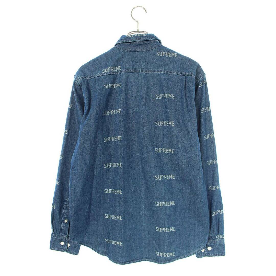 シュプリーム 19SS Logo Denim Shirt ロゴデザインウォッシュドデニム ...