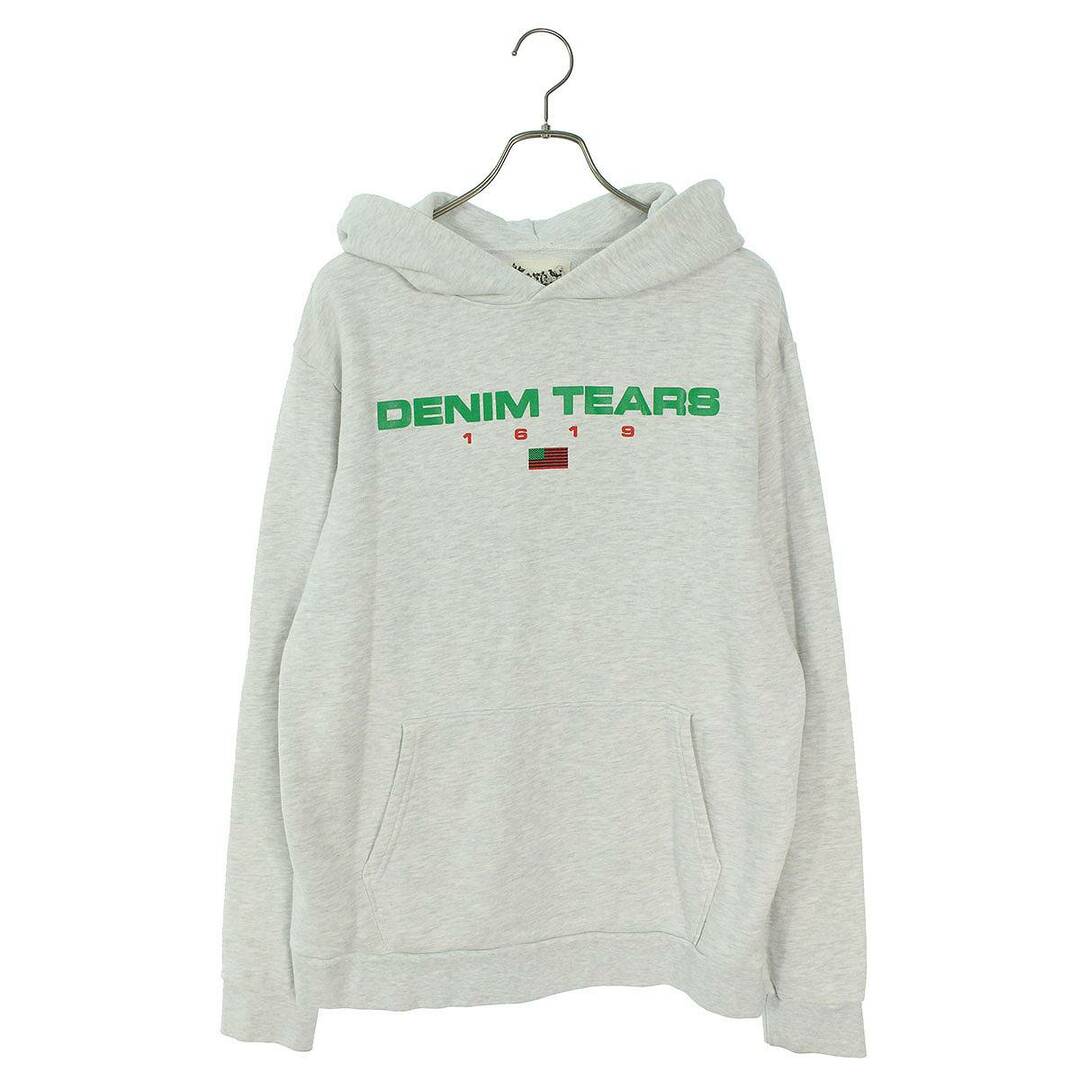 デニムティアーズ DENIM TEARS  21AW  DT-A21-0000-011 ロゴプリントプルオーバーパーカー  メンズ L