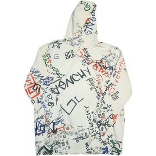 ジバンシィ(GIVENCHY)のGIVENCHY ジバンシー極美品 オフホワイト グラフィティ フーディ(パーカー)