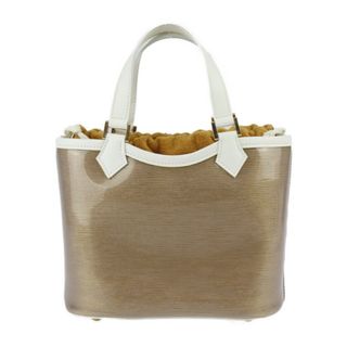 ルイヴィトン(LOUIS VUITTON)のLOUIS VUITTON ルイ ヴィトン エピ プラージュ ミニ ラグーンベイ ハンドバッグ M92473 PVC レザー  ブラウン系 ホワイト ゴールド金具 ビトン 【本物保証】(ハンドバッグ)