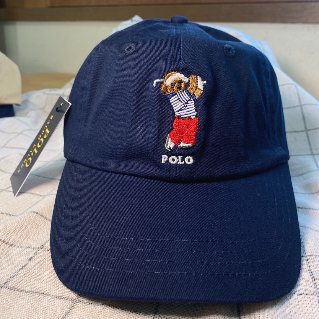 ポロ ラルフローレン ポロベアキャップ 美 正規品 ネイビー サイズフリー