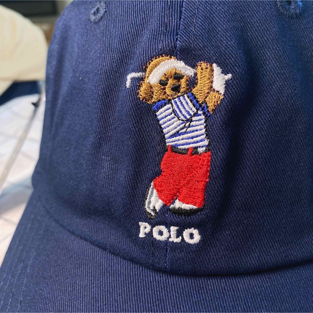 ポロ ラルフローレン ポロベアキャップ 美 正規品 ネイビー サイズフリー