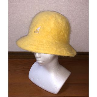 カンゴール(KANGOL)のS 美品 KANGOL Furgora Casual ファー ハット イエロー(ハット)