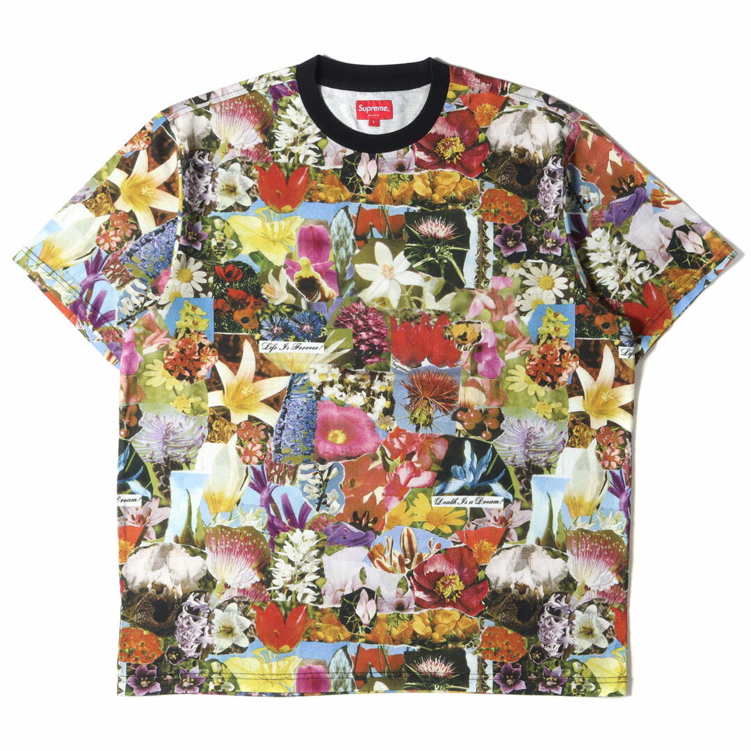 メンズSupreme シュプリーム Tシャツ サイズ:L フラワー コラージュ クルーネック Dream S/S Top 18AW マルチカラー トップス カットソー 半袖 【メンズ】【美品】