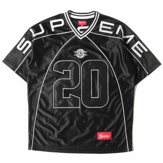 シュプリーム(Supreme)のSupreme シュプリーム Tシャツ サイズ:M ナンバリングロゴ ジャージ トップ Paneled Jersey 20AW ブラック 黒 トップス カットソー 半袖 【メンズ】【中古】(Tシャツ/カットソー(半袖/袖なし))