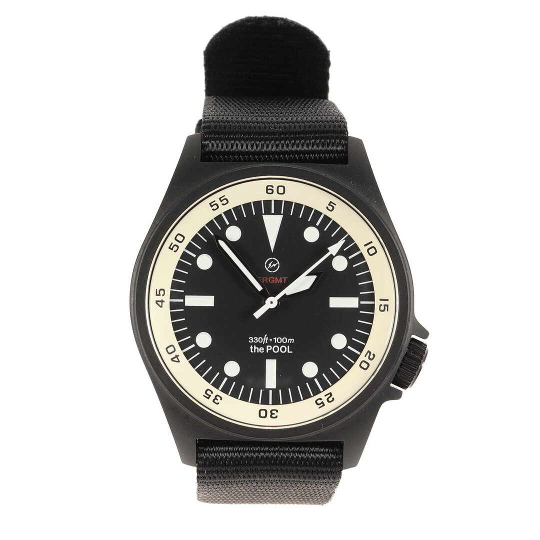 the POOL aoyama プール アオヤマ Fragment Design KENTEX フラグメント ケンテックス 別注 ミリタリー ウォッチ 腕時計 MILITARY WATCH 15AW ブラック 黒 コラボモデル 【メンズ】【美品】