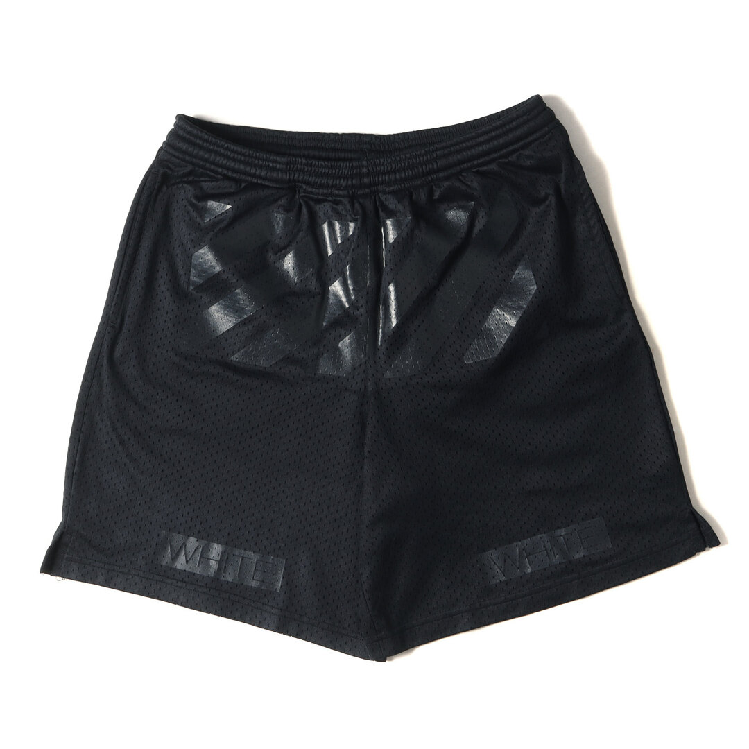 OFF-WHITE オフホワイト パンツ サイズ:S アイコンプリント メッシュショーツ MESH SHORTS ブラック 黒 ボトムス  ショートパンツ 【メンズ】【中古】 | フリマアプリ ラクマ