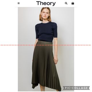 Theory ロングプリーツスカート　カーキ　サイズ2