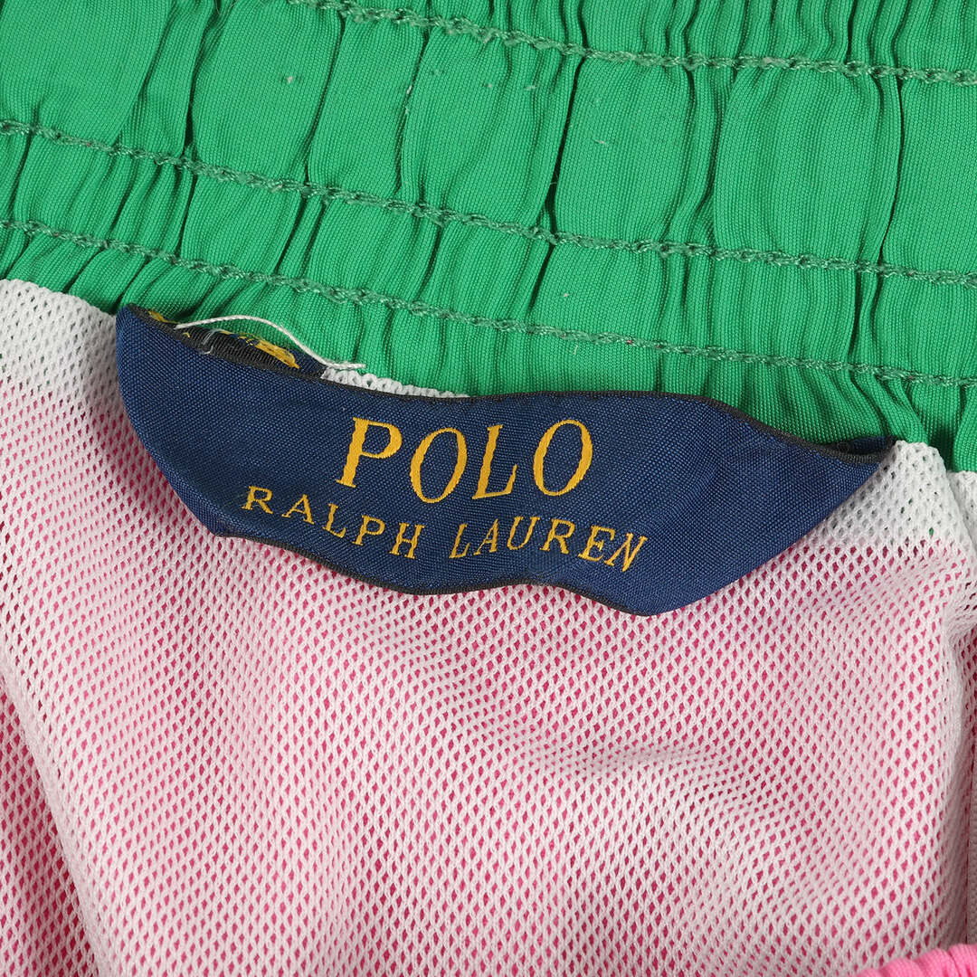 POLO Ralph Lauren ポロ ラルフローレン パンツ サイズ:M ドローストリング ナイロン ショートパンツ ハーフ ショーツ スイムウェア 19SS ピンク ボトムス ズボン 【メンズ】【中古】