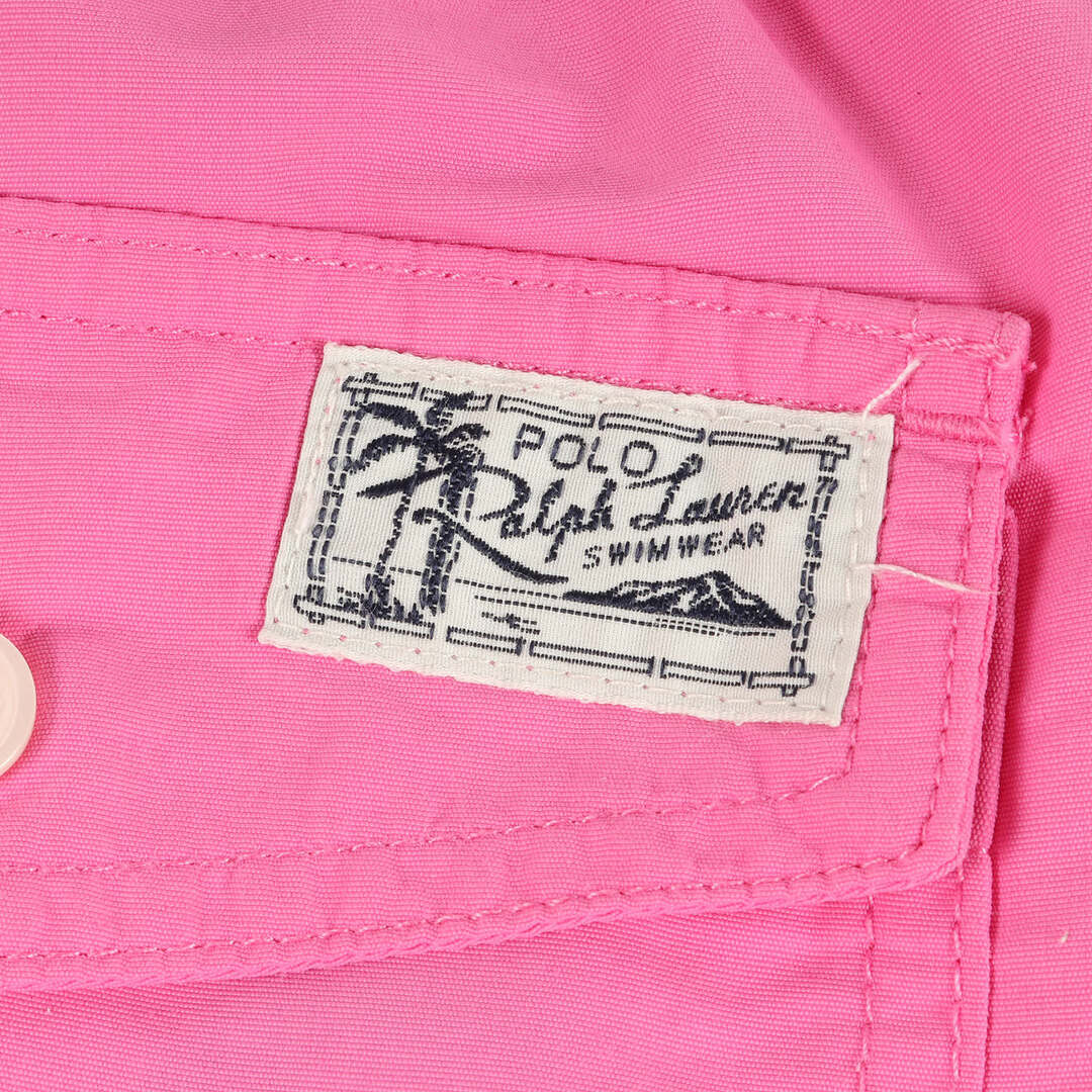 POLO Ralph Lauren ポロ ラルフローレン パンツ サイズ:M ドローストリング ナイロン ショートパンツ ハーフ ショーツ スイムウェア 19SS ピンク ボトムス ズボン 【メンズ】【中古】