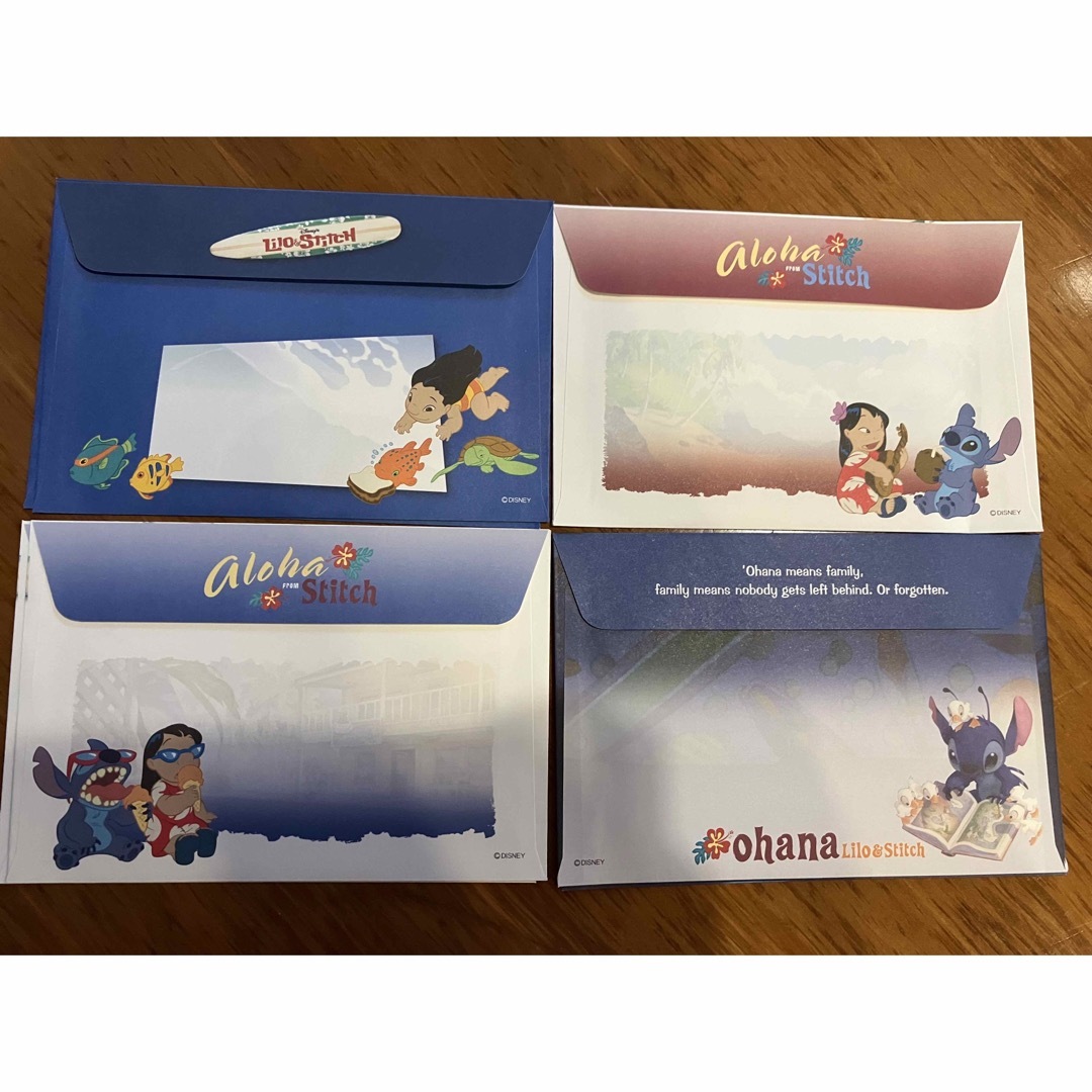 Disney(ディズニー)の【ディズニー】リロアンドスティッチ　封筒バラエティーセット ハンドメイドの文具/ステーショナリー(カード/レター/ラッピング)の商品写真