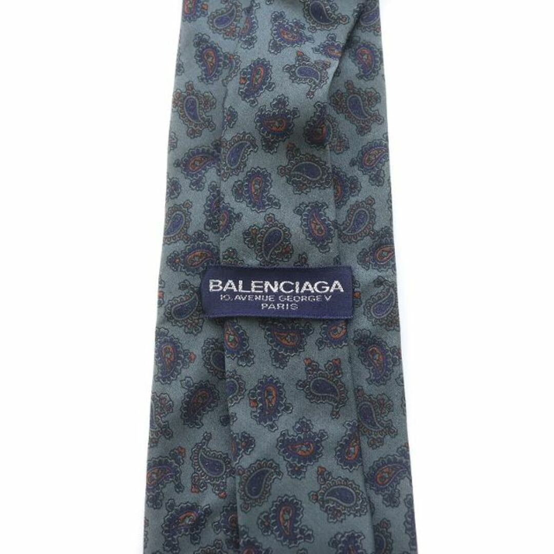 Balenciaga(バレンシアガ)のバレンシアガ ネクタイ レギュラータイ ペイズリー柄 絹 チャコールグレー メンズのファッション小物(ネクタイ)の商品写真