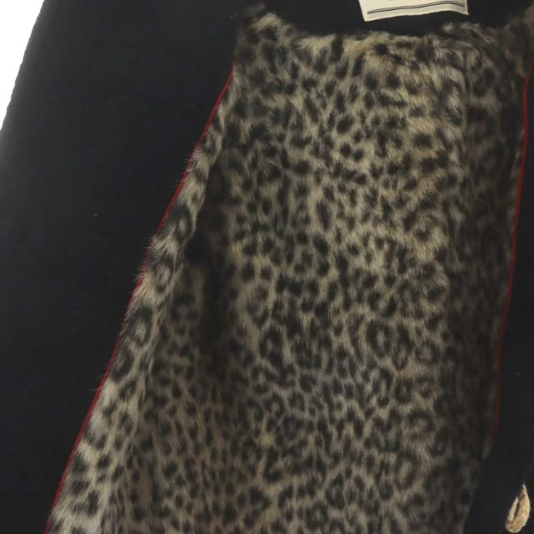 Lois CRAYON(ロイスクレヨン)のロイスクレヨン ダッフルコート ショート丈 フード エコファー アウター M 黒 レディースのジャケット/アウター(ダッフルコート)の商品写真