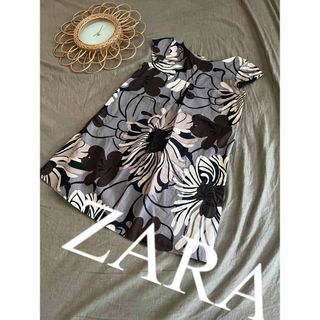 ザラ(ZARA)の美品　ZARA ザラ　ワンピース　花柄　トップス　人気　完売(ひざ丈ワンピース)