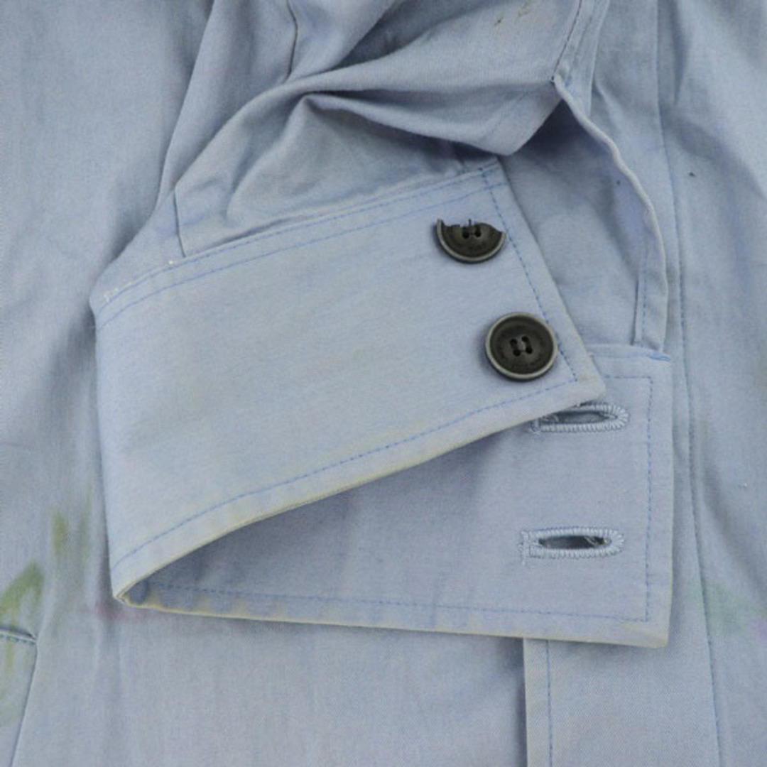 glamb(グラム)のグラム glamb スプリングコート ロング 総柄 コットン 比翼ボタン 2 青 メンズのジャケット/アウター(その他)の商品写真