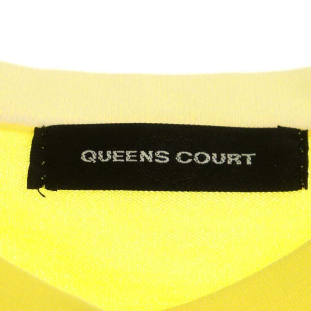 QUEENS COURT(クイーンズコート)のクイーンズコート パールボタン カーディガン ニット 長袖 2 黄 イエロー レディースのトップス(カーディガン)の商品写真