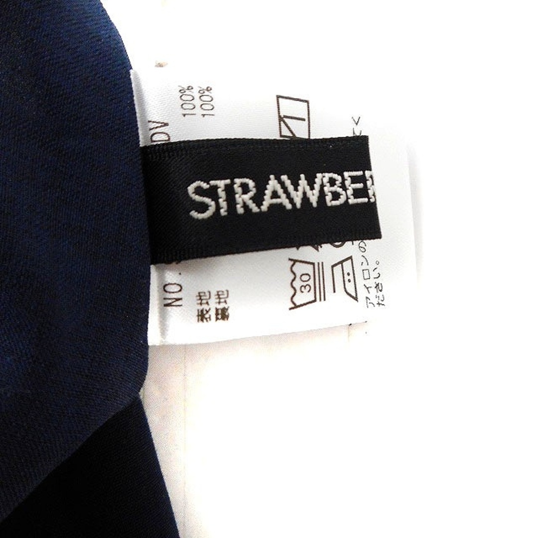 STRAWBERRY-FIELDS(ストロベリーフィールズ)のストロベリーフィールズ ウエスト シャーリング スカート フレア マキシ丈 紺 レディースのスカート(ロングスカート)の商品写真