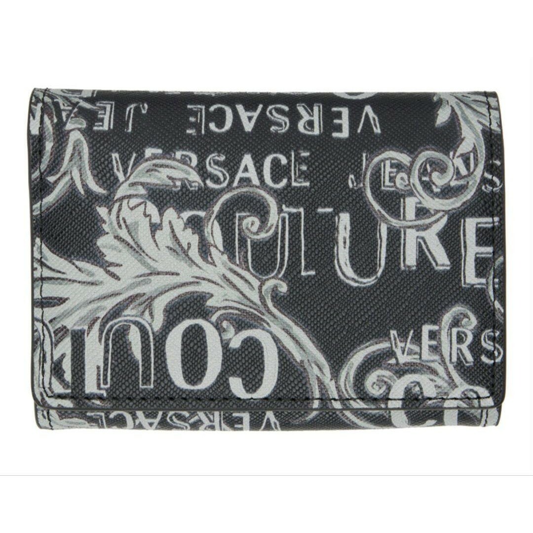 VERSACE JEANS COUTURE 折り財布 ブラック グレー