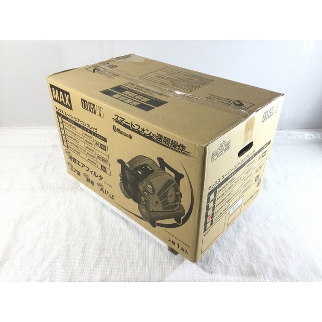 ☆未使用品☆MAX マックス 高圧 4口 エアーコンプレッサ AK-HH1270E3/AK-HH1270EⅢ 黒/ブラック Bluetooth付き エアツール 74499