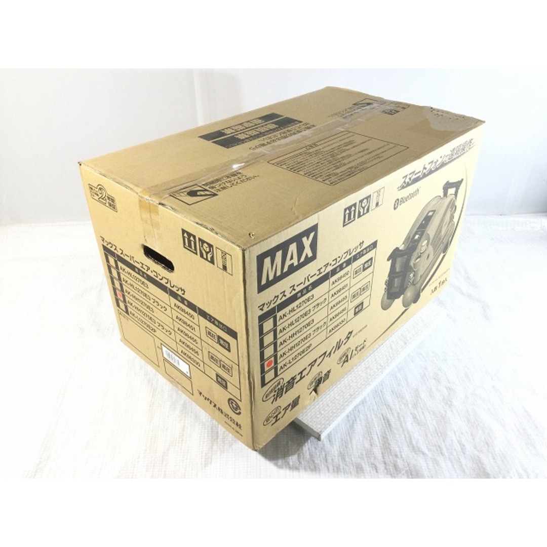 ☆未使用品☆MAX マックス 高圧 4口 エアーコンプレッサ AK-HH1270E3/AK-HH1270EⅢ 黒/ブラック Bluetooth付き エアツール 74499