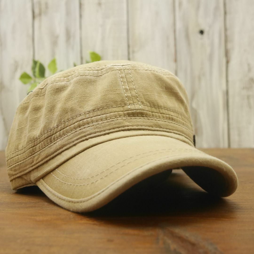 【新品】色あせ　FS ワークキャップ　ベージュ　 男女OK　メンズ レディース メンズの帽子(キャップ)の商品写真