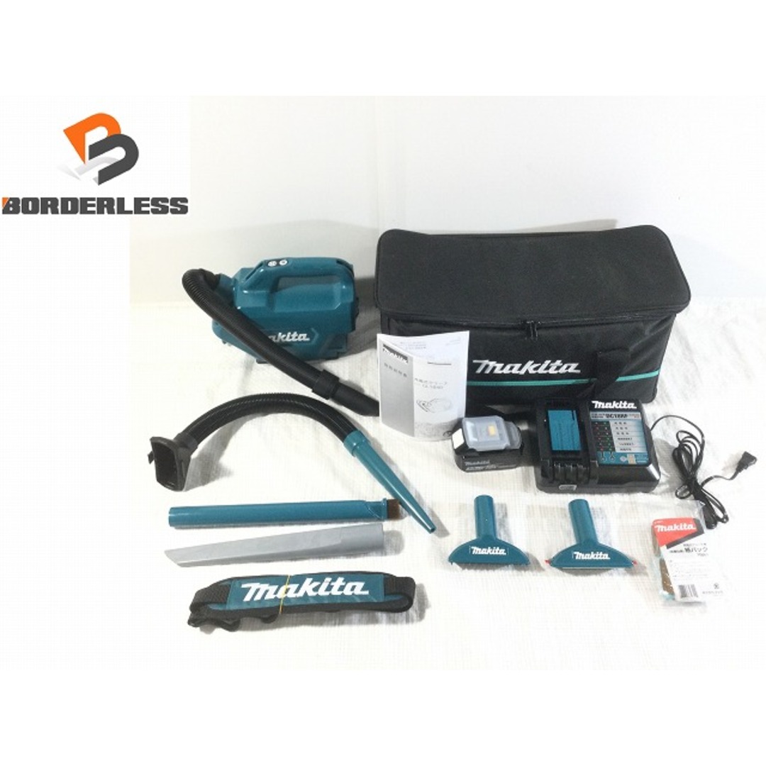 工具☆未使用品☆ makita マキタ 18V 充電式クリーナ CL184DRF バッテリー1個(18V 3.0AH) 充電器 ソフトケース付き コードレス ハンディ 74677