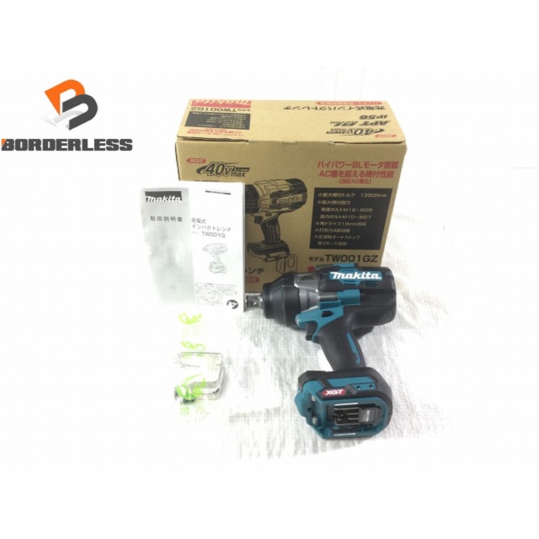 ☆未使用品☆ makita マキタ 40V 充電式インパクトレンチ TW001GＺ 青/ブルー 本体のみ 73668