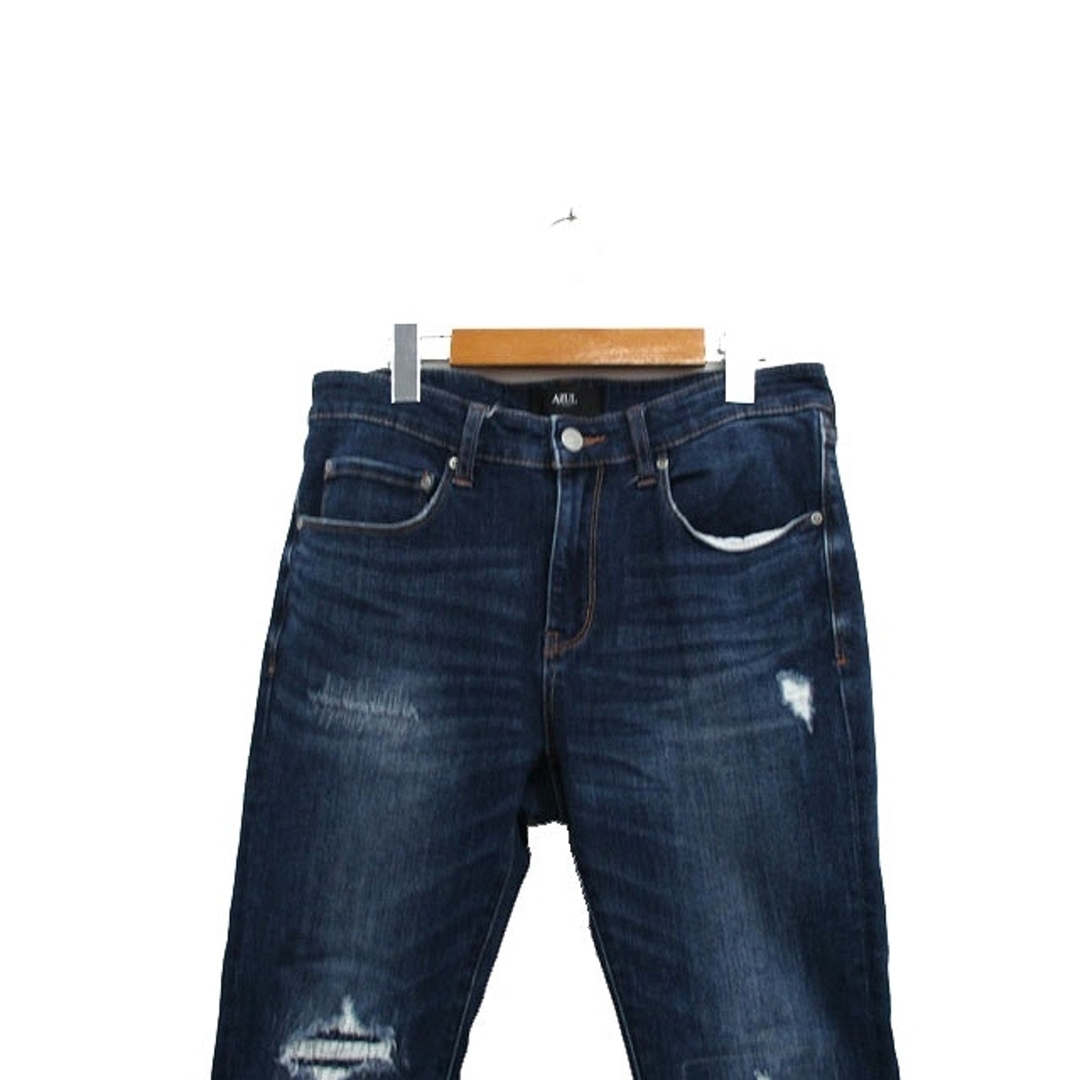 アズールバイマウジー デニム ジーンズ スキニー ダメージ加工 ウォッシュ加工 AZUL by moussy メンズ デニム ウォッシュ スキニー パンツ M