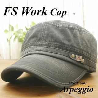 【新品】色あせ　FS ワークキャップ　ブラック　 男女OK　メンズ レディース(キャップ)