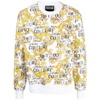 VERSACE JEANS COUTURE スウェット ホワイト Lサイズ(スウェット)