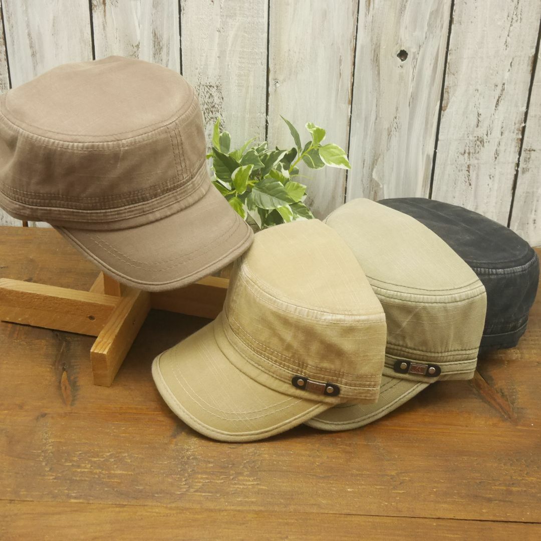 【新品】色あせ　FS ワークキャップ　ブラウン　 男女OK メンズの帽子(キャップ)の商品写真