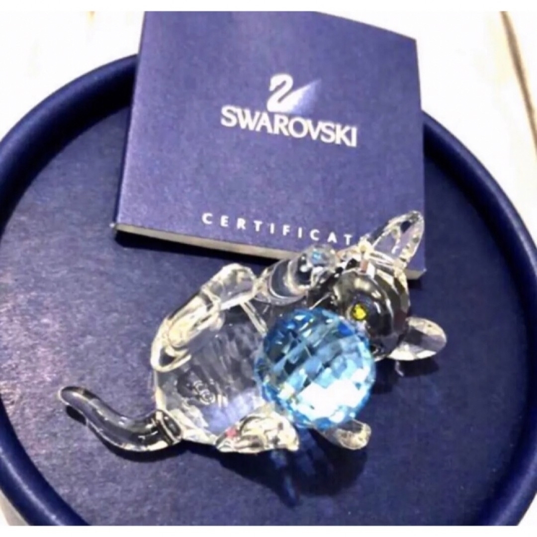 スワロフスキー SWAROVSKI クリスタル フィギュリン ネコ ねこ 鑑定済