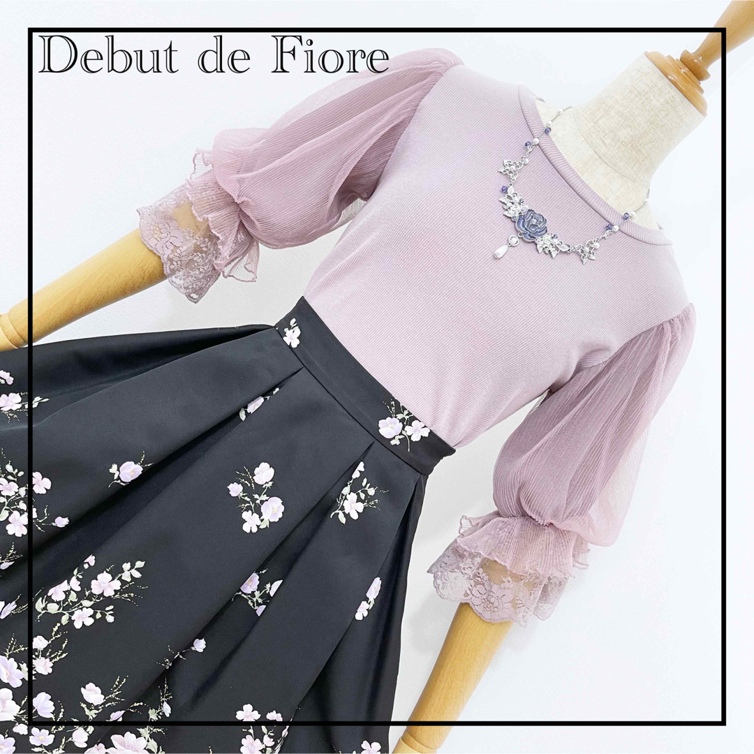 Debut de Fiore(デビュードフィオレ)の«Debut de Fiore» 大人かわいい きれいめ 花柄 レース アプワ レディースのレディース その他(セット/コーデ)の商品写真