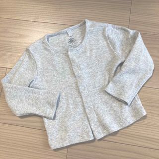 プチバトー(PETIT BATEAU)のプチバトー＊リブカーディガン＊18m/81cm(カーディガン/ボレロ)