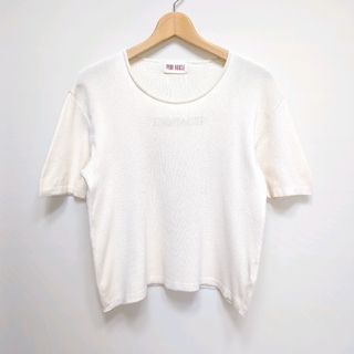 ピンクハウス(PINK HOUSE)の★日本製 PINK HOUSE ロゴ 刺繍 Tシャツ カットソー(Tシャツ(半袖/袖なし))