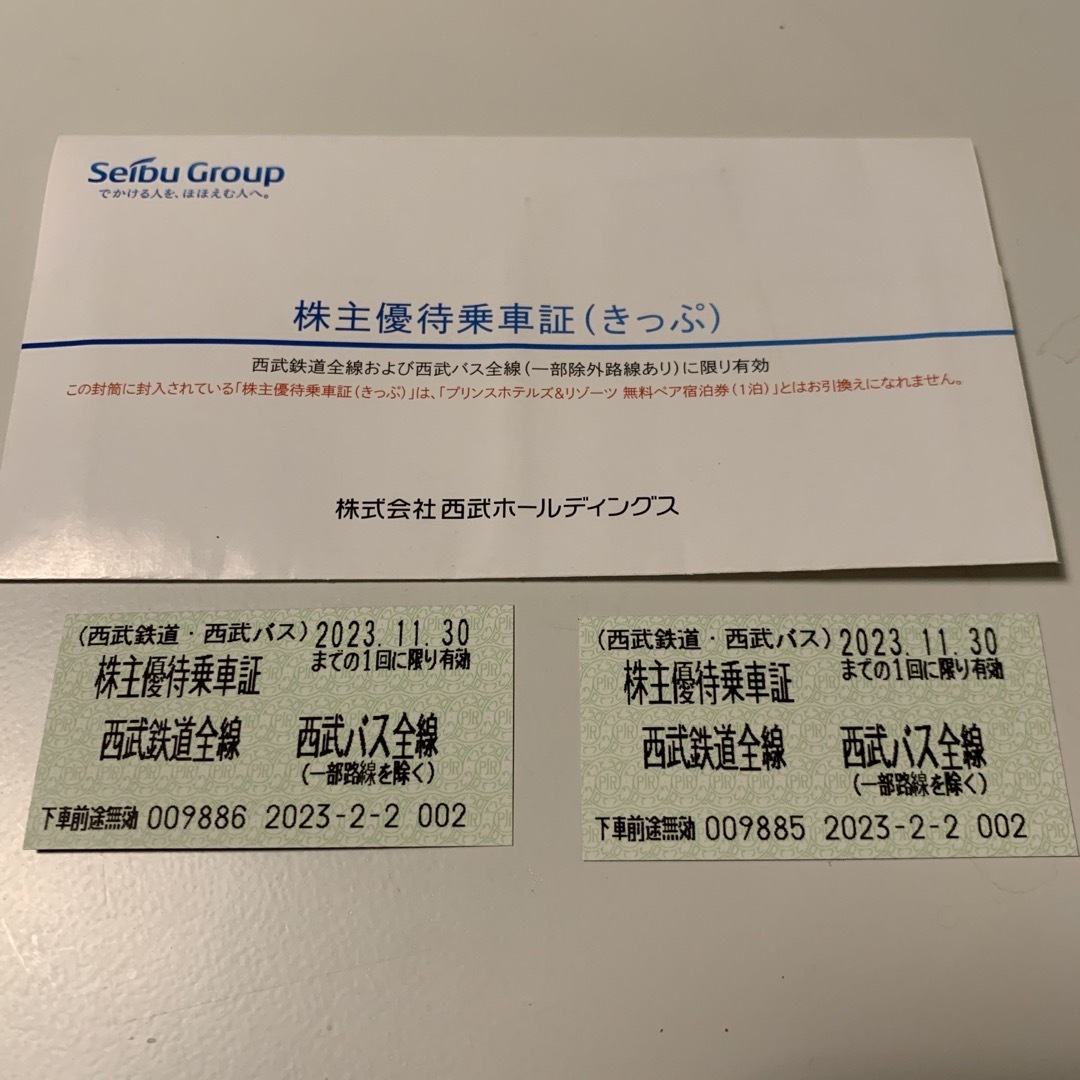 西武鉄道、バス　株主優待乗車証 チケットの乗車券/交通券(鉄道乗車券)の商品写真
