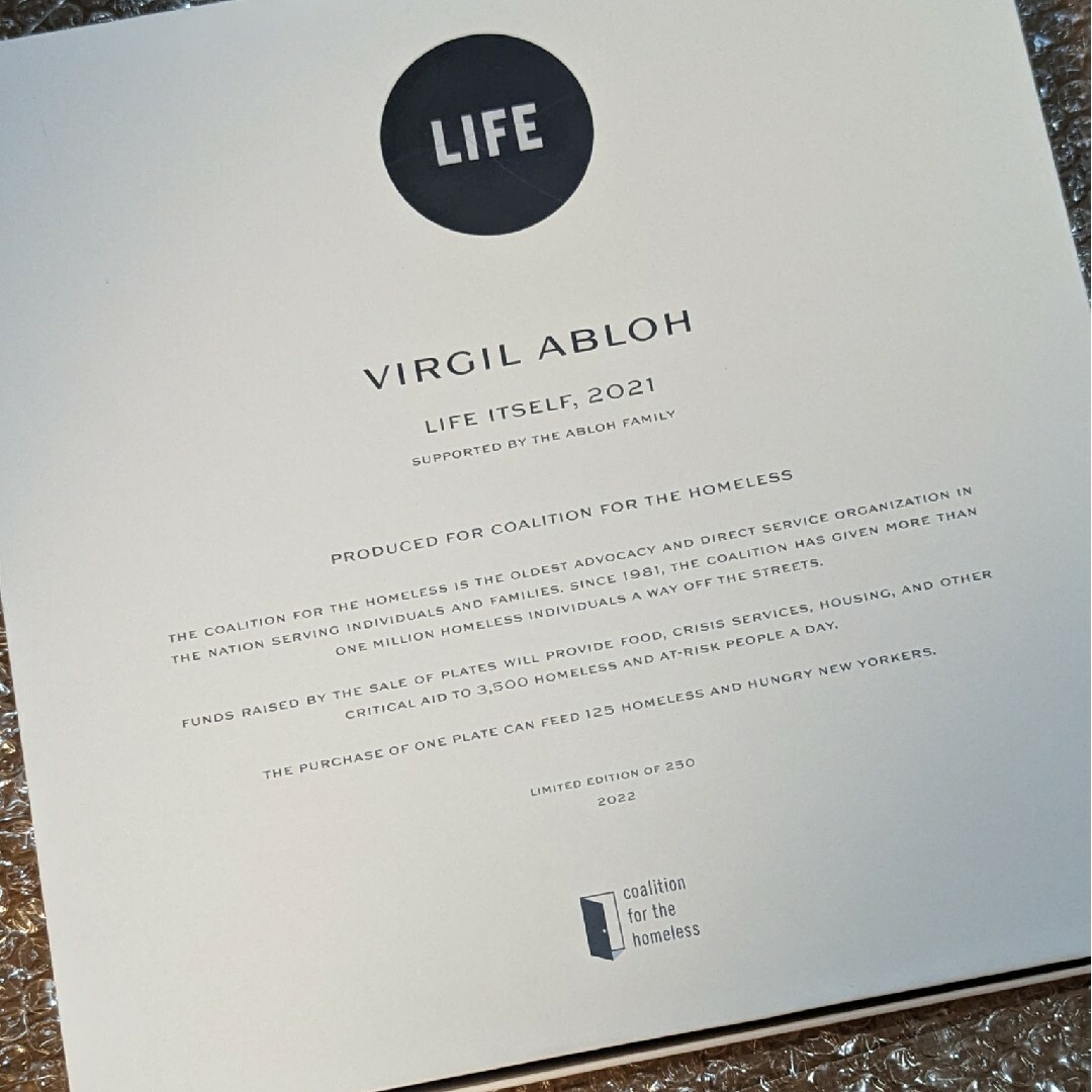 Artist Plate Project x Virgil Ablog Life インテリア/住まい/日用品のインテリア小物(その他)の商品写真