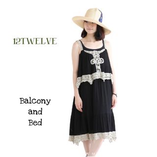 バルコニーアンドベット(Balcony and Bed)の【未使用】Balcony and Bed ワッシャー加工レトロワンピース(ひざ丈ワンピース)