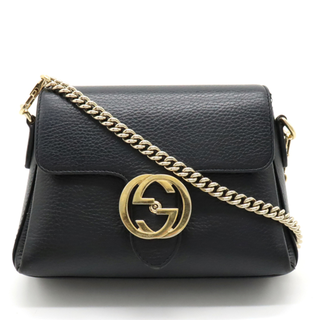 GUCCI グッチ ソーホー ロッキングG チェーンショルダー デニム ロゴ-