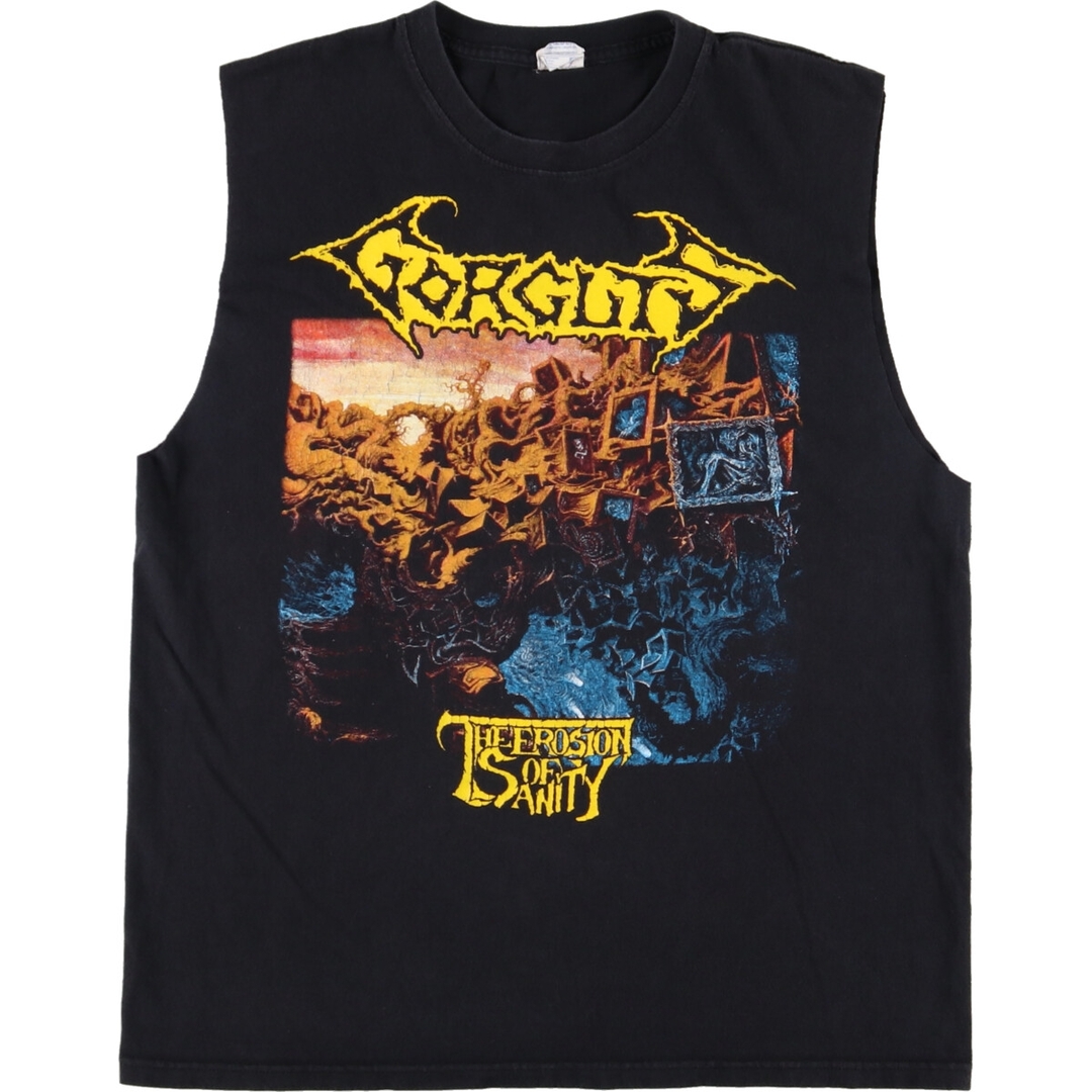 YAZBEK GORGUTS ゴーガッツ 両面プリント カットオフ バンドTシャツ バンT ノースリーブ メンズM /eaa349162メキシコ製年代