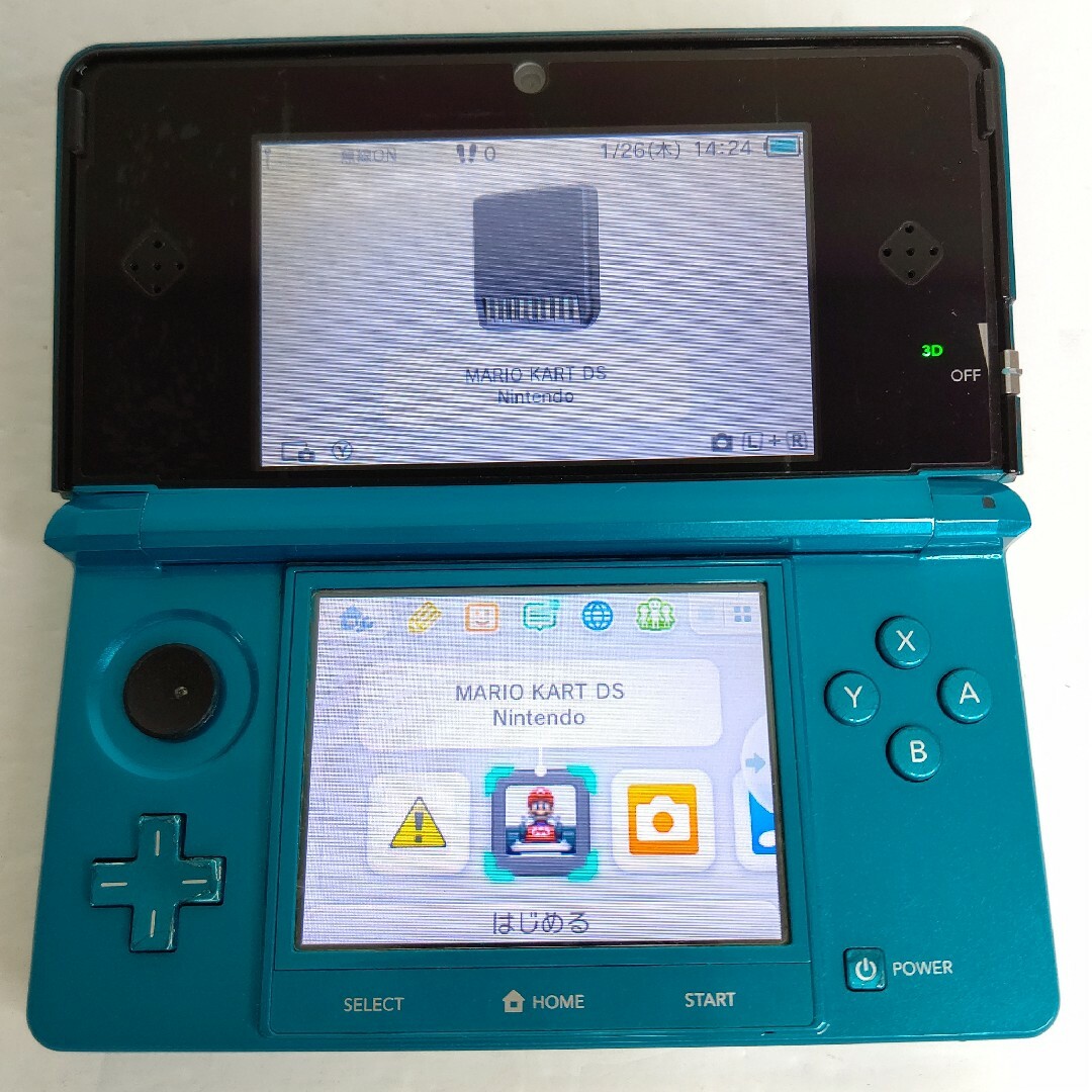Nintendo ニンテンドー3DS アクアブルー 任天堂 ゲーム 画面美品