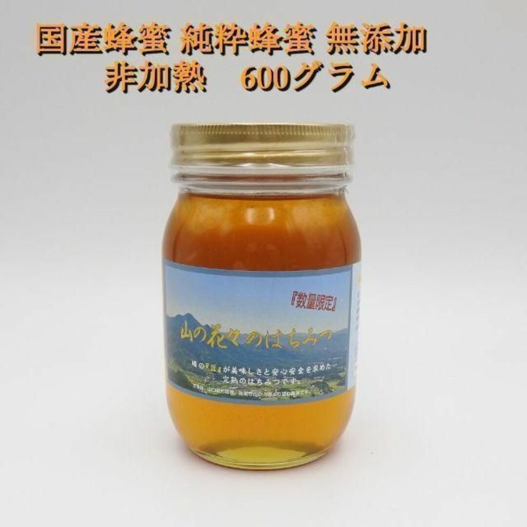 完熟 生蜂蜜 国産蜂蜜 純粋蜂蜜 無添加 非加熱 600グラム 1個