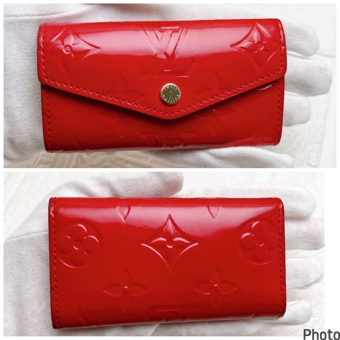 超歓迎された LOUISVUITTON ルイヴィトン キーケース 赤 ヴェルニ 箱付き布袋付 小物 超歓迎された LOUISVUITTON ルイヴィトン キーケース 赤 ヴェルニ 箱付き布袋付 小物
