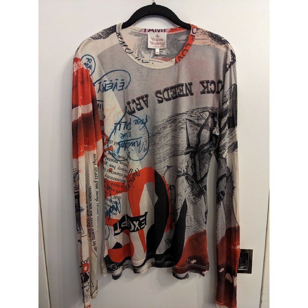 Vivienne Westwood LONDON SILK 総柄 ロンT M - Tシャツ/カットソー(七