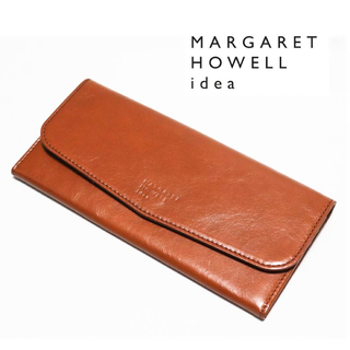 マーガレットハウエル(MARGARET HOWELL)の《マーガレット・ハウエル アイデア》新品 薄型 レザーかぶせ式長財布 ウォレット(財布)