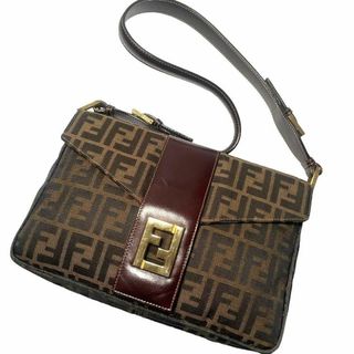 桜 印 【箱つき】FENDI フェンディ ズッカ柄 パンプス 36 茶 ブラウン