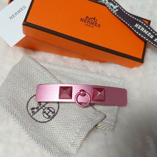 エルメス(Hermes)のエルメス カプリス バレッタ ローズペール ピンク メドール コリエドシアン(バレッタ/ヘアクリップ)